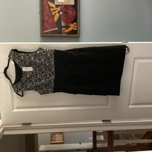 Dressy black enlisted bodice dress